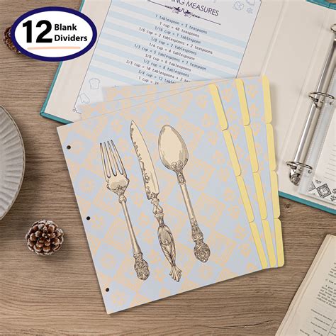 COFICE Recipe Binder - Create Your Own 3 Ring Blank Family Recipe Book Binder Kit!
